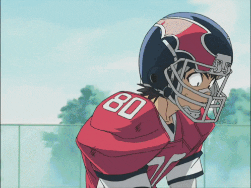 a football player with the number 80 on the back of his shirt