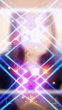 a blurry picture of a person with a blue light behind them that says ' xmc ' on it