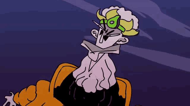 a cartoon drawing of a man wearing a mask and sunglasses