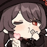 a cartoon girl in a hat is holding a heart in her hand and blowing a kiss .