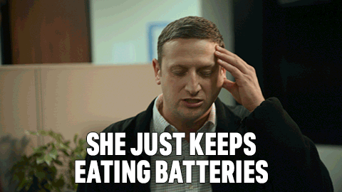 She Just Keeps Eating Batteries I Think You Should Leave With Tim Robinson GIF - She Just Keeps Eating Batteries I Think You Should Leave With Tim Robinson She Just Keeps Munching Batteries GIFs