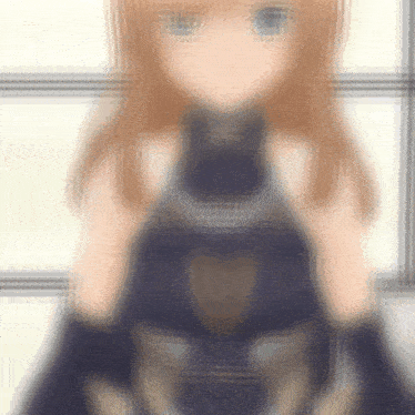 a blurry picture of a girl with long hair