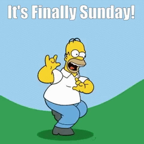 Finally Sunday Homer GIF - Finally Sunday Homer Jumping GIFs