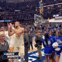 a march madness basketball game is being played