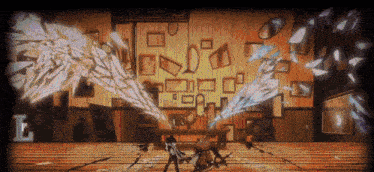 a video game scene with the letter l on the bottom
