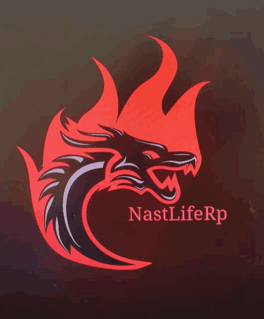a logo for nastyliferp with a dragon head