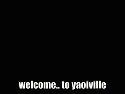 a sign that says " welcome to yaoiville " in front of a city