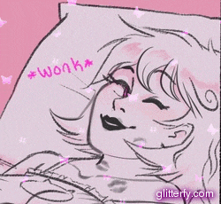 a drawing of a girl laying in a bed with the words " wonk " written on the bottom