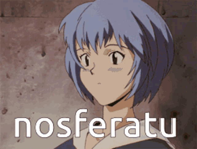 a picture of a girl with the words nosferatu written on it