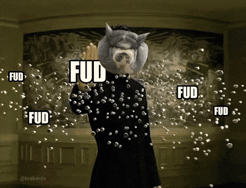a cartoon of a man with a dog 's head and the word fud on it