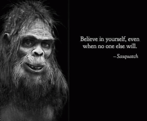 Believe In Yourself Sasquatch GIF - Believe In Yourself Sasquatch GIFs