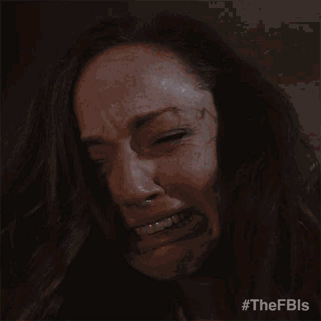 a close up of a woman crying with the hashtag #thefbls on the bottom