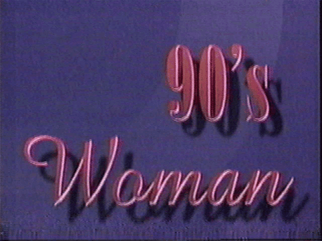 a purple sign that says 90 's woman