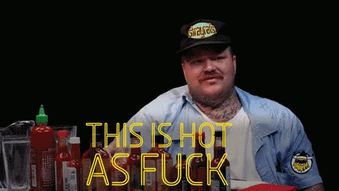 Matty This Is Hot As Fuck GIF - Matty This Is Hot As Fuck Hot Sauce GIFs