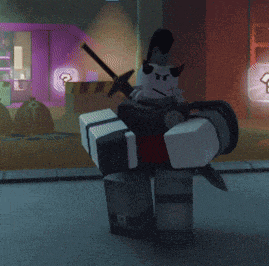 a cartoon character with a sword and shield