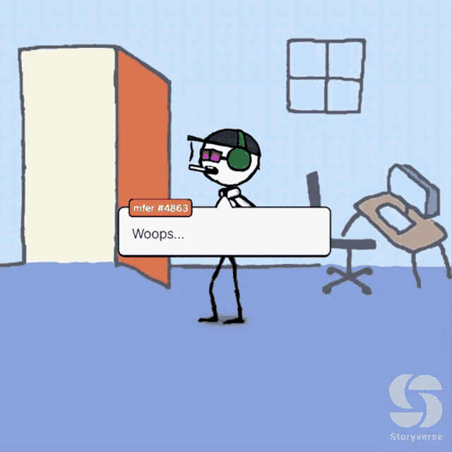 a cartoon of a man wearing headphones smoking a cigarette and holding a can of soda