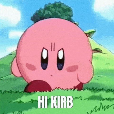 Hi Kirb Kirby GIF - Hi Kirb Kirby Miles Edgeworth GIFs