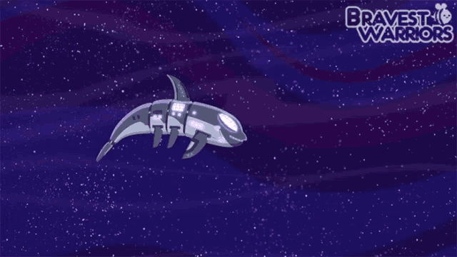 a purple background with bravest warriors written on the bottom