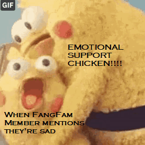Vampire Jack Emotional Support GIF - Vampire Jack Emotional Support Chicken GIFs