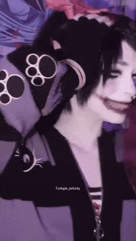 a purple background with funkypie_piefunky on the bottom right