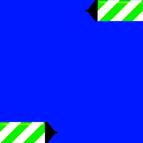a blue background with green and white stripes and a black box with arabic writing