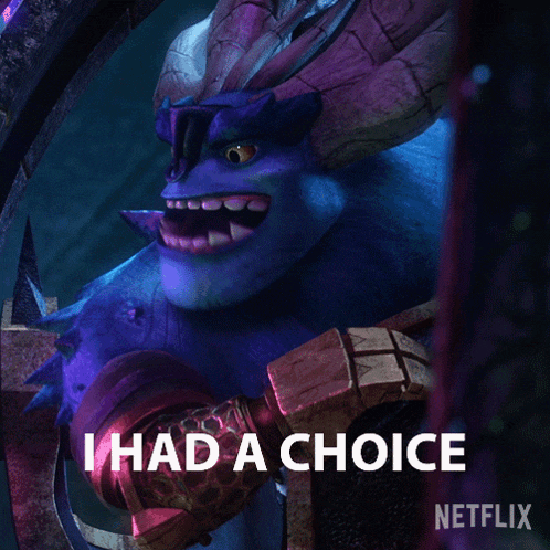 I Had A Choice Draal GIF - I Had A Choice Draal Trollhunters Tales Of Arcadia GIFs
