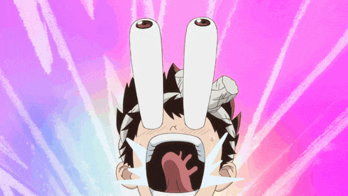 a cartoon drawing of a person with their mouth open and tears running down their face