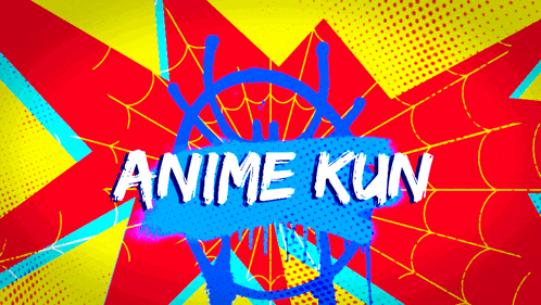 a colorful background with the words anime kun in white letters