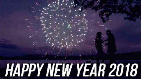 Happy New Year 2018 GIF - Happy New Year2018 Fire Works Kiss GIFs