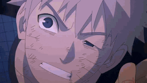 a close up of a cartoon character 's face