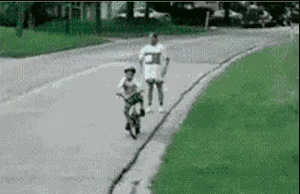 You Promised Not To Let Go! GIF - Bike Downhill Tree GIFs