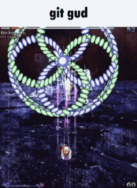 a screenshot of a video game with the words git gud at the bottom