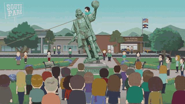 Bring Down Statue Randy Marsh GIF - Bring Down Statue Randy Marsh South Park GIFs