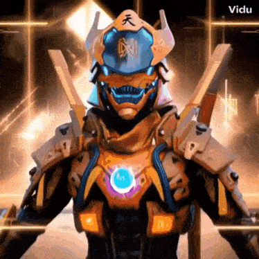 a video of a robot with the word vidu in the upper right corner
