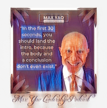 a picture of a man with a quote from max yao on it