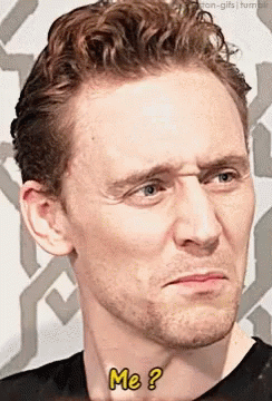 Tom Hiddleston Me GIF - Tom Hiddleston Me Are You Talking About Me GIFs