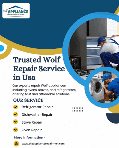 a poster for the appliance repairmen advertising their service
