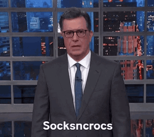 Socksncrocs Stephen Colbert GIF - Socksncrocs Stephen Colbert Cough GIFs