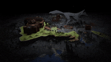a computer generated image of a minecraft world