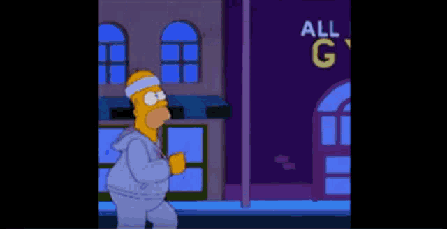 Homer Simpson Workout GIF - Homer Simpson Workout Laugh GIFs