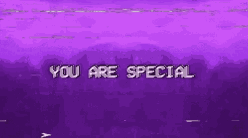 a purple background with the words `` you are special '' written on it