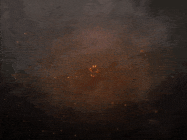 the sun is surrounded by a ring of flames in space