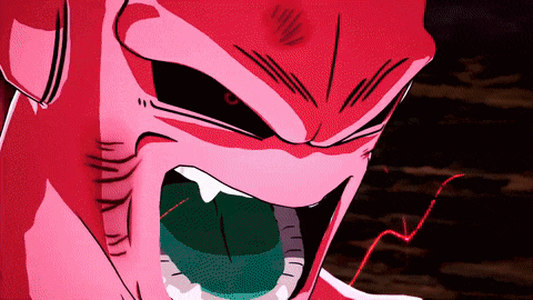 a close up of a cartoon character 's mouth with a green tongue
