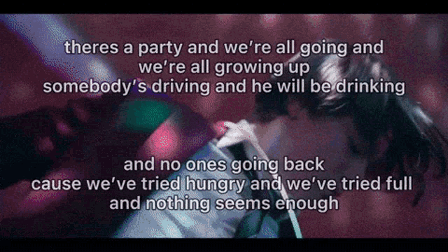 a song that says theres a party and we 're all going and we 're all growing up
