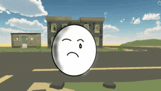 a cartoon drawing of a face with a sad look on it