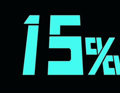 a green sign that says 38 % on it