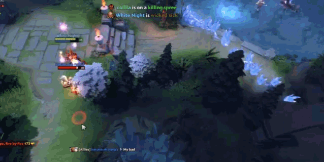a screenshot of a video game with the words " white night " on the bottom right