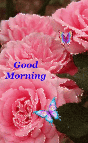 Good Morning Love You GIF - Good Morning Love You Pink Flowers GIFs