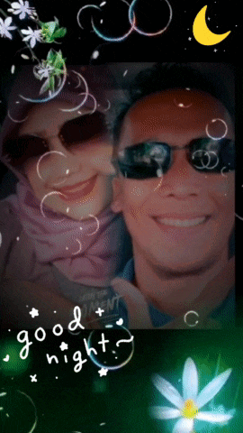a picture of a man and a woman with the words " good night " written below them