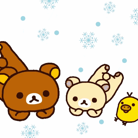 a happy holidays sticker with a bear , a bird and a penguin .